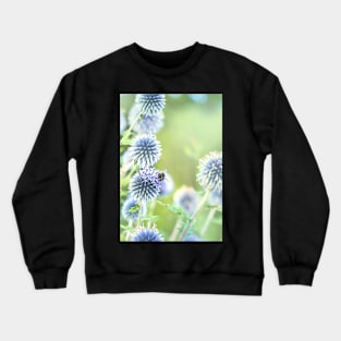 Globe thistles and a bee Crewneck Sweatshirt